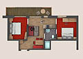 Floor plan of Apartment Greif (no. 22)